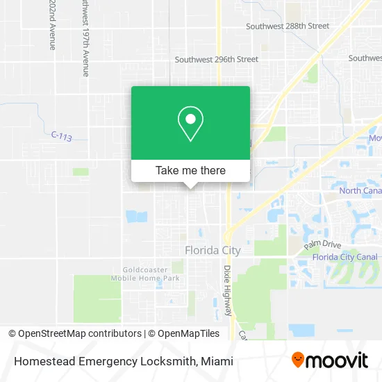 Homestead Emergency Locksmith map