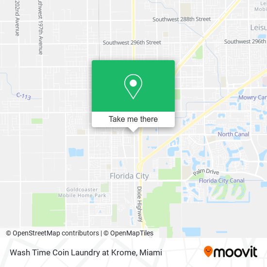 Wash Time Coin Laundry at Krome map