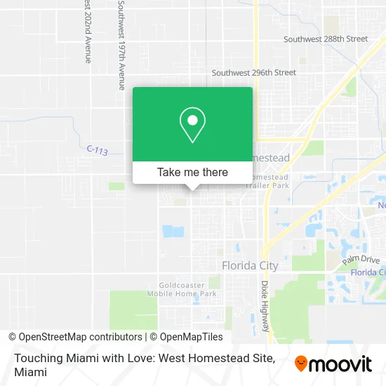 Touching Miami with Love: West Homestead Site map