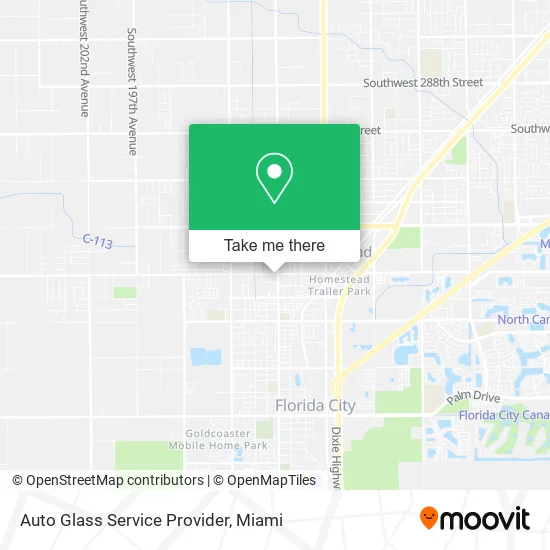 Auto Glass Service Provider map
