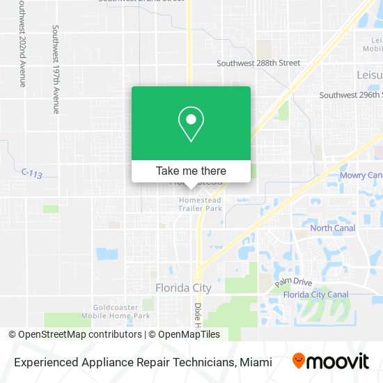 Experienced Appliance Repair Technicians map