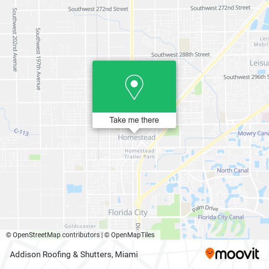 Mapa de Addison Roofing & Shutters