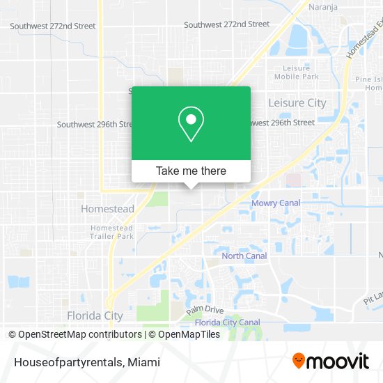 Houseofpartyrentals map