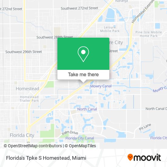 Florida's Tpke S Homestead map