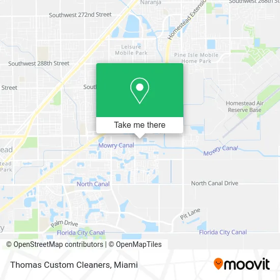 Thomas Custom Cleaners map