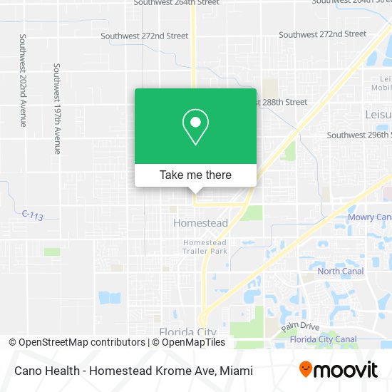 Cano Health - Homestead Krome Ave map