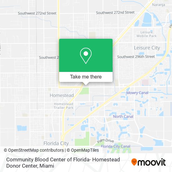 Mapa de Community Blood Center of Florida- Homestead Donor Center