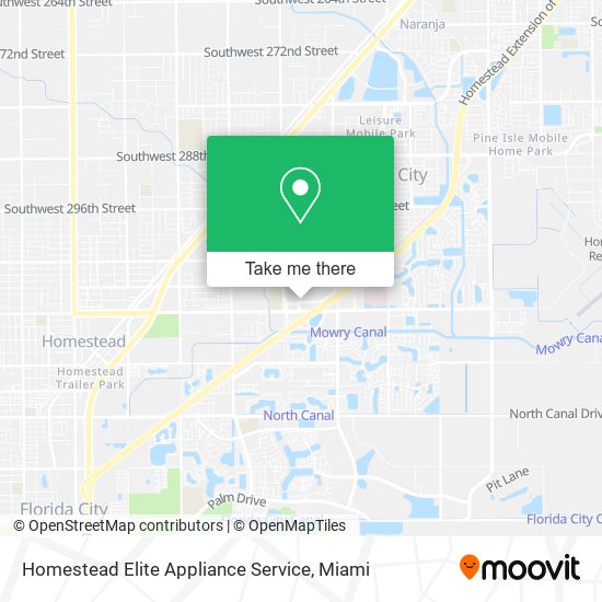 Mapa de Homestead Elite Appliance Service