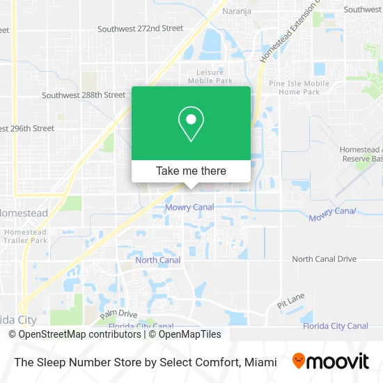 The Sleep Number Store by Select Comfort map