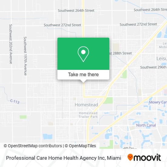 Professional Care Home Health Agency Inc map