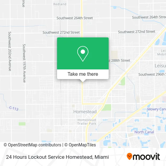 24 Hours Lockout Service Homestead map
