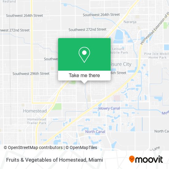 Fruits & Vegetables of Homestead map