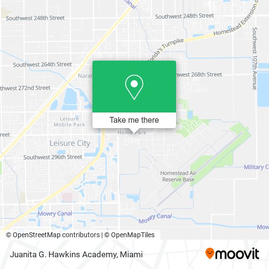 Mapa de Juanita G. Hawkins Academy