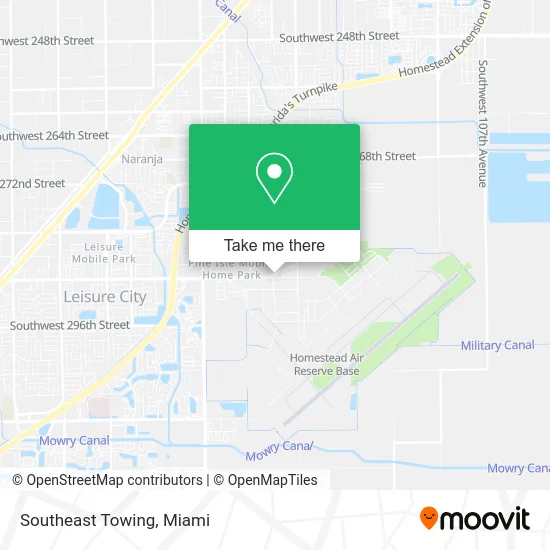 Southeast Towing map