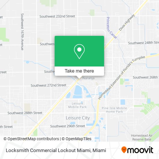 Mapa de Locksmith Commercial Lockout Miami
