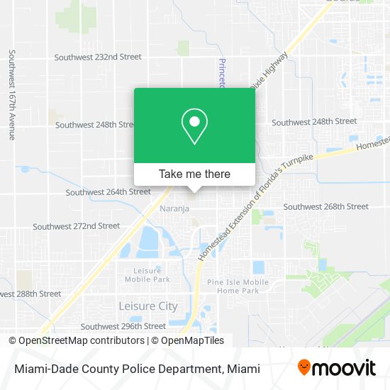 Miami-Dade County Police Department map