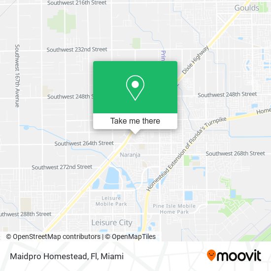 Maidpro Homestead, Fl map