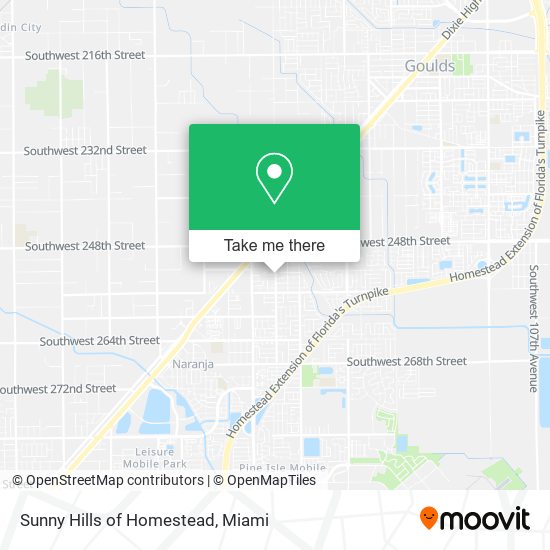 Sunny Hills of Homestead map