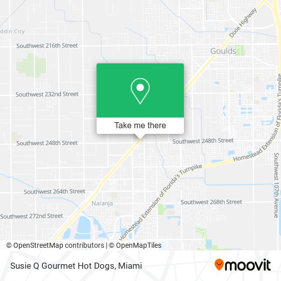 Susie Q Gourmet Hot Dogs map