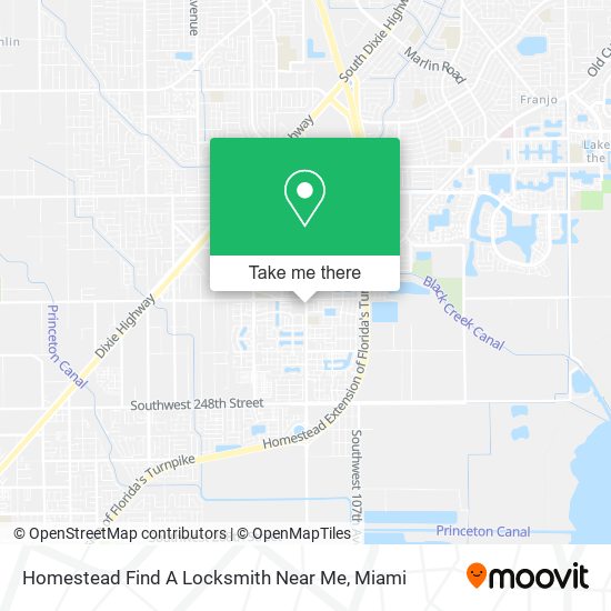 Homestead Find A Locksmith Near Me map