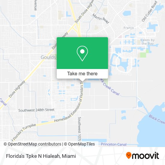 Florida's Tpke N Hialeah map