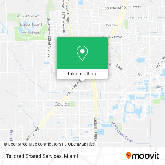 Tailored Shared Services map
