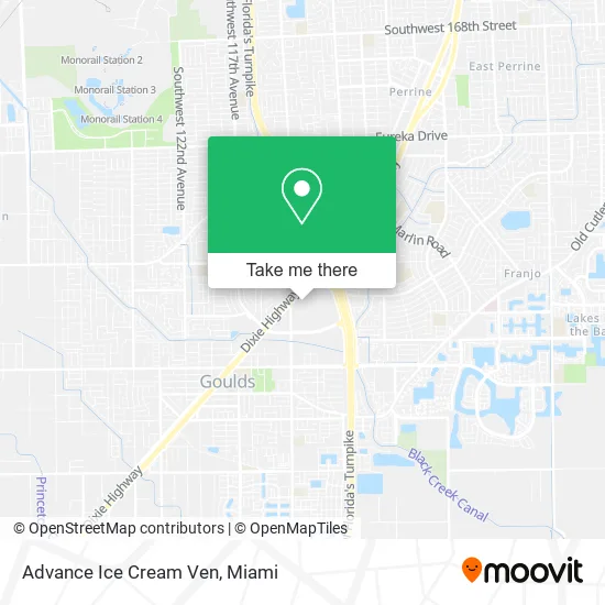 Advance Ice Cream Ven map