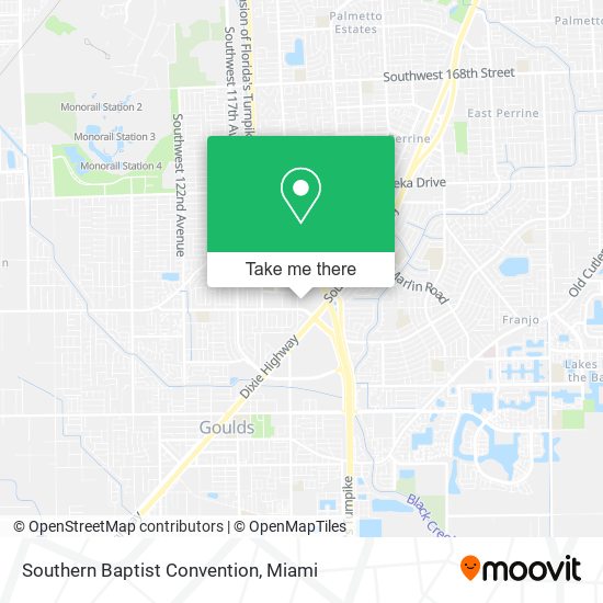 Mapa de Southern Baptist Convention