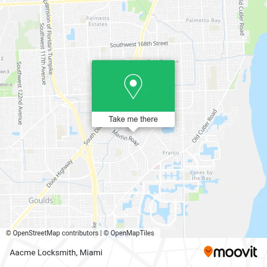 Aacme Locksmith map