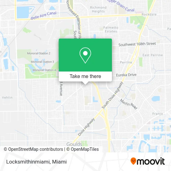 Locksmithinmiami map