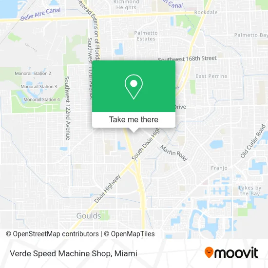 Verde Speed Machine Shop map