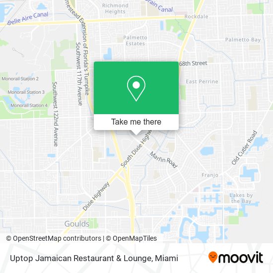Uptop Jamaican Restaurant & Lounge map
