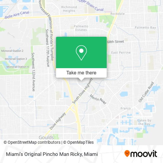 Miami's Original Pincho Man Ricky map