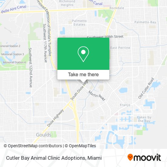 Mapa de Cutler Bay Animal Clinic Adoptions