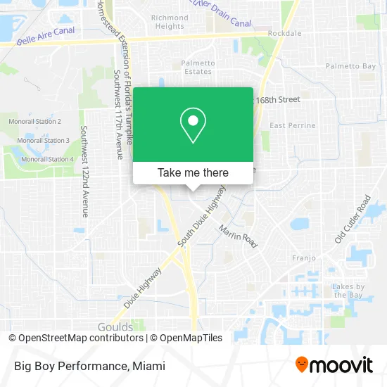 Big Boy Performance map