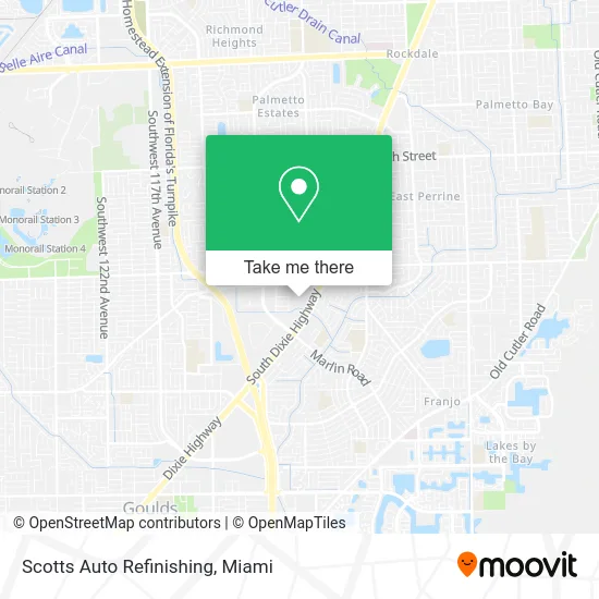 Scotts Auto Refinishing map