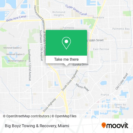 Big Boyz Towing & Recovery map