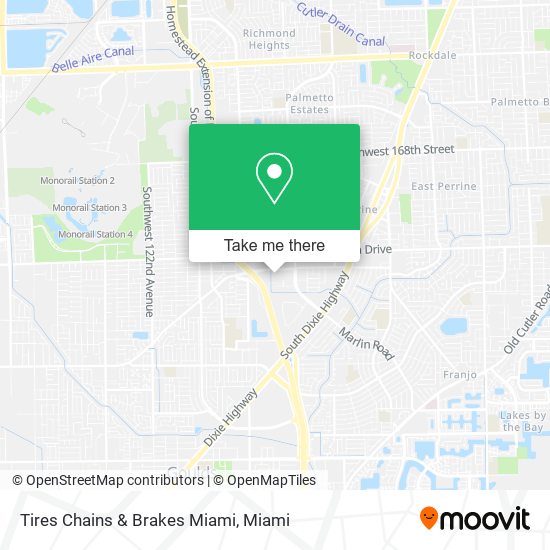 Tires Chains & Brakes Miami map