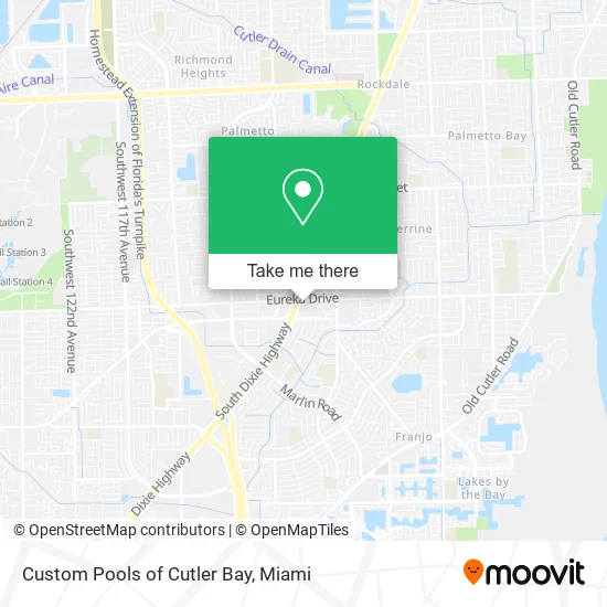 Mapa de Custom Pools of Cutler Bay