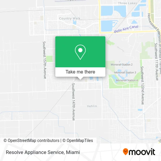Resolve Appliance Service map