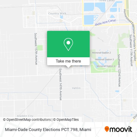Mapa de Miami-Dade County Elections PCT 798