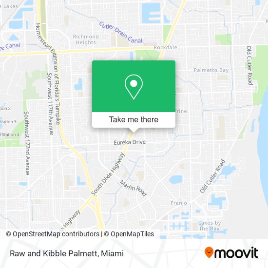 Raw and Kibble Palmett map