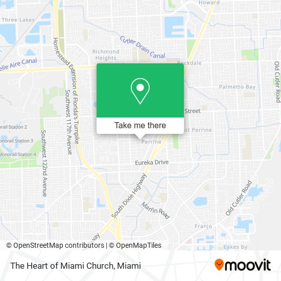 The Heart of Miami Church map