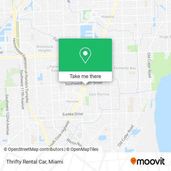 Thrifty Rental Car map