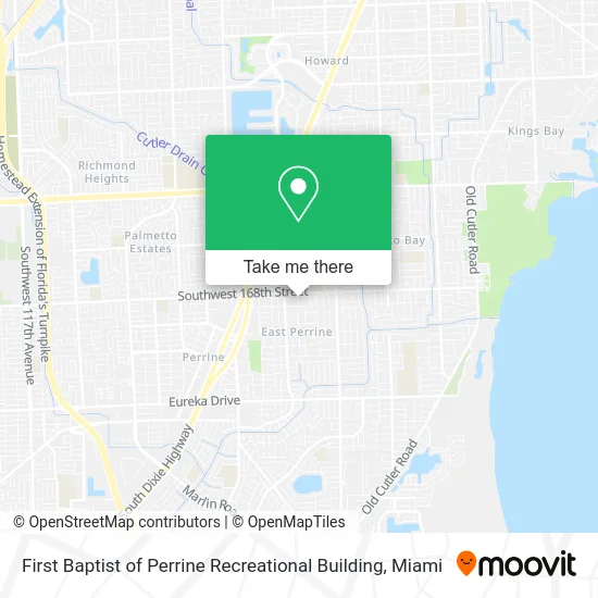 First Baptist of Perrine Recreational Building map