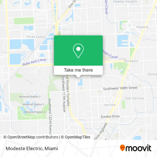 Modeste Electric map