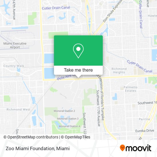 Zoo Miami Foundation map