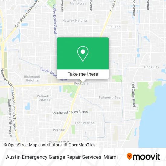 Mapa de Austin Emergency Garage Repair Services