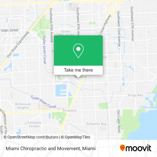 Miami Chiropractic and Movement map