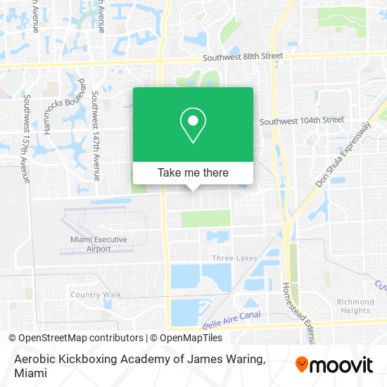 Mapa de Aerobic Kickboxing Academy of James Waring